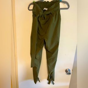 Army Green Grace Karin Joggers with Ties